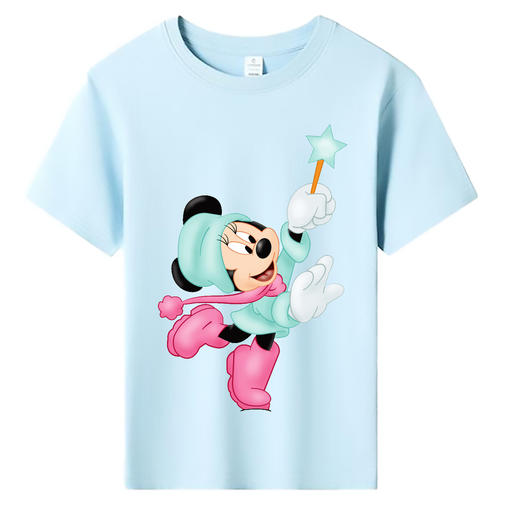 ミッキーマウス Mickey Mouse 綿100％キッズTシャツ（フロントプリント）